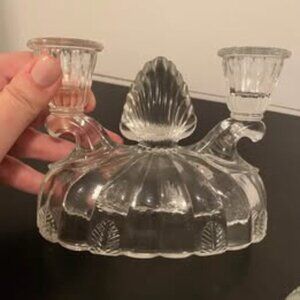 Vintage Candleabra set of two Art Deco candlestick holder gothic grannycore